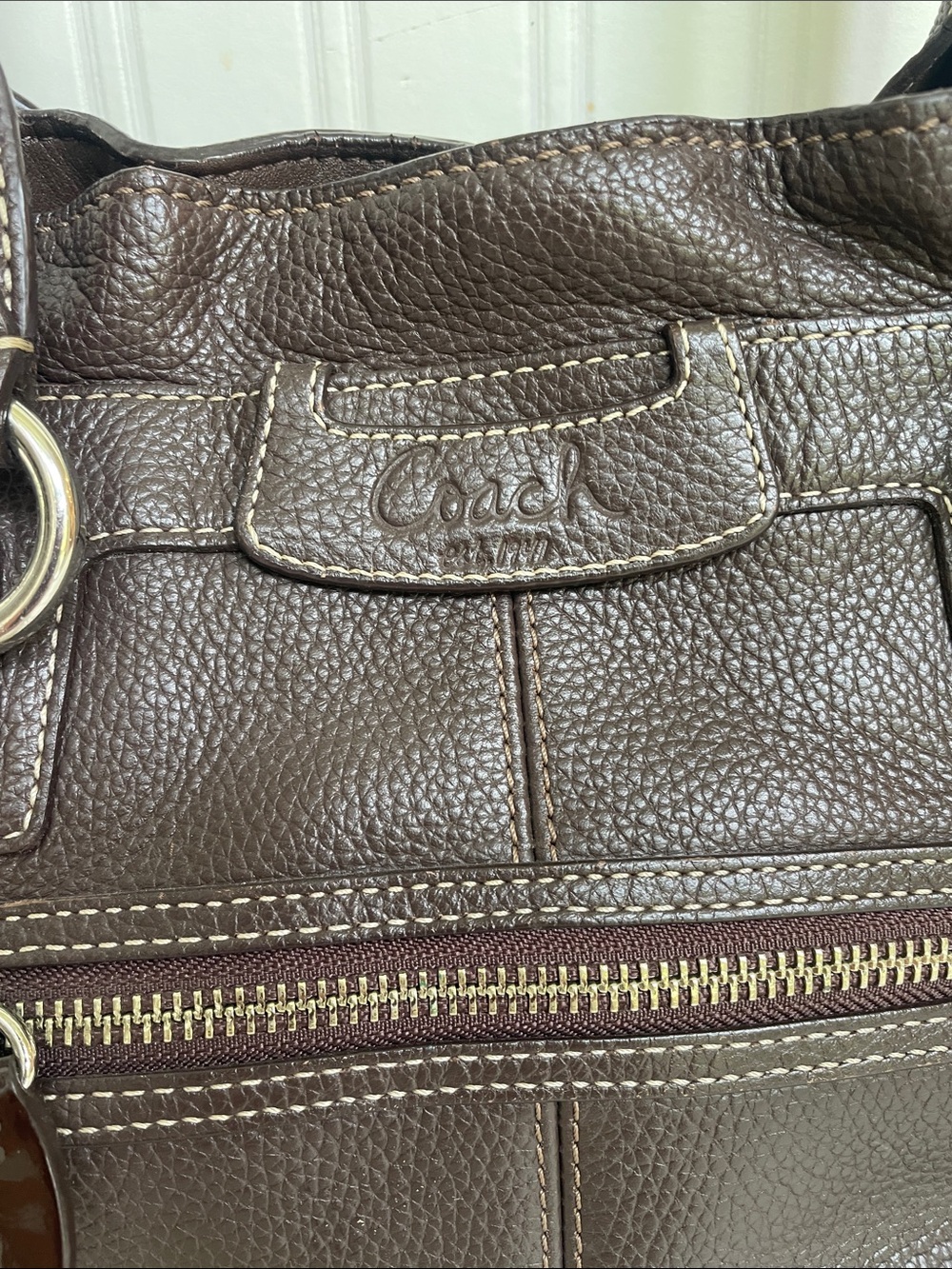 Coach Vintage Y2K Penelope Chocolate Brown Pebbled Leather bag - Picture 3 of 16